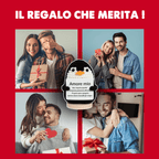 Peluche Crochet Con base in legno - Pinguino Amore mio