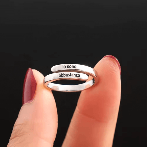 Anello da Donna in Argento Sterling 925 - Io Sono Abbastanza