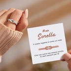 Anello Nodo da Donna in Argento Sterling 925 - A mia Sorella