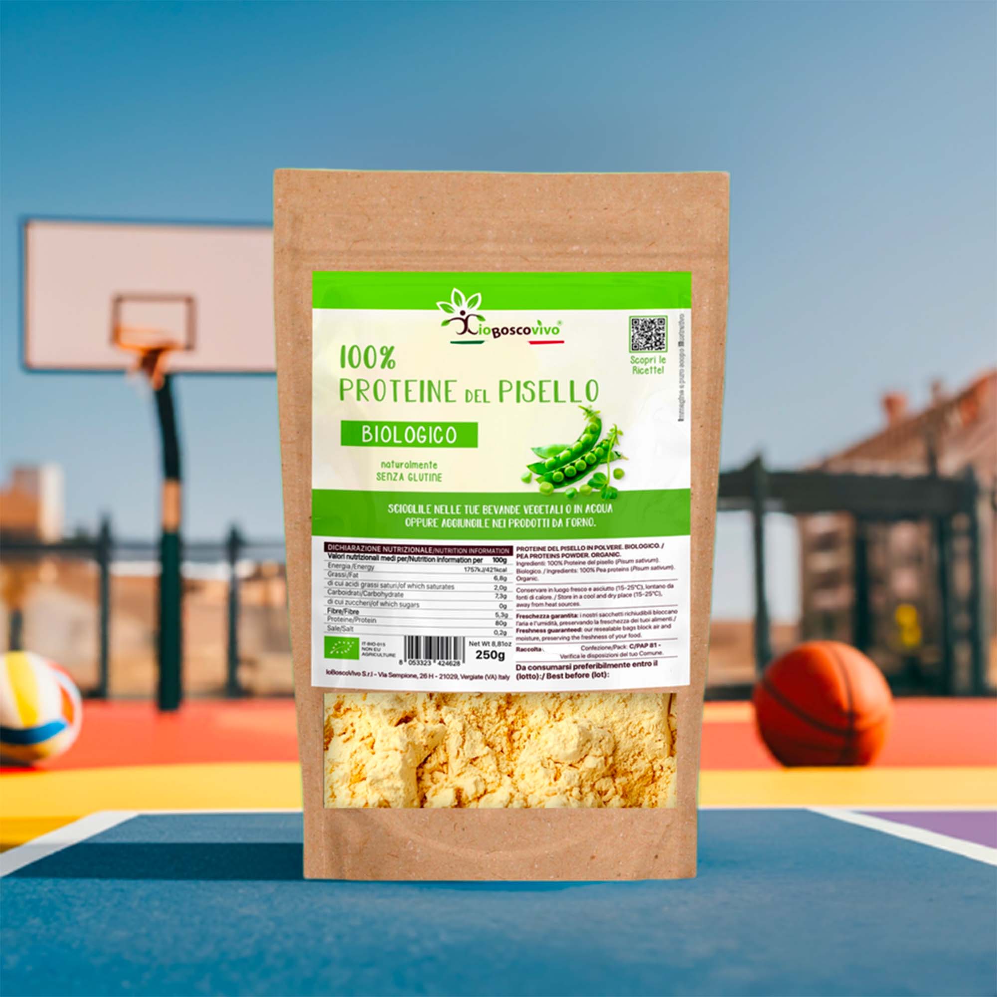 100% Proteine del Pisello in polvere BIO - 250g