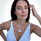 Perla | Handcrafted pearl-pink ceramic necklace