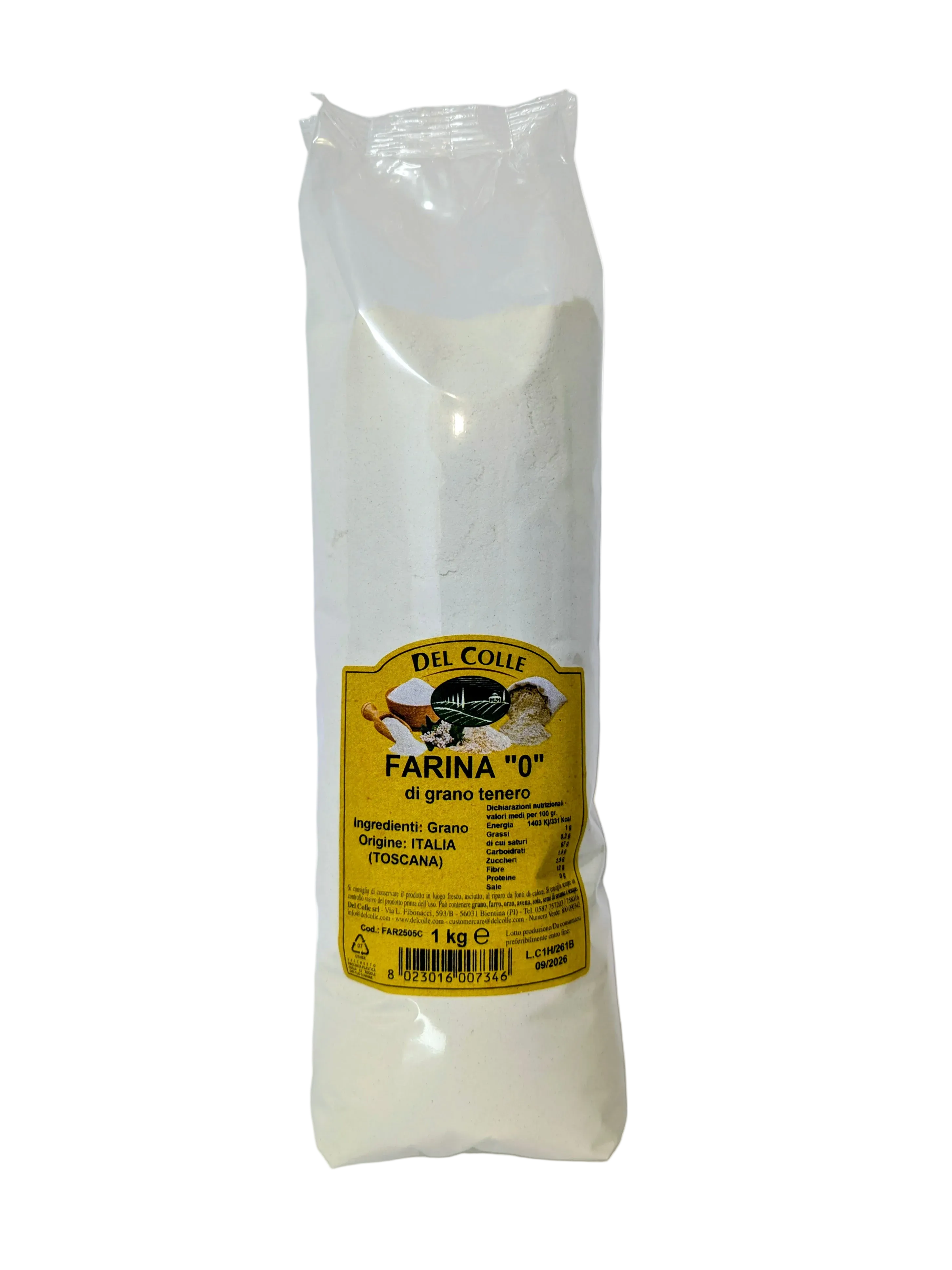 Grano Tenero Toscano tipo "0" farina Extra - Del Colle