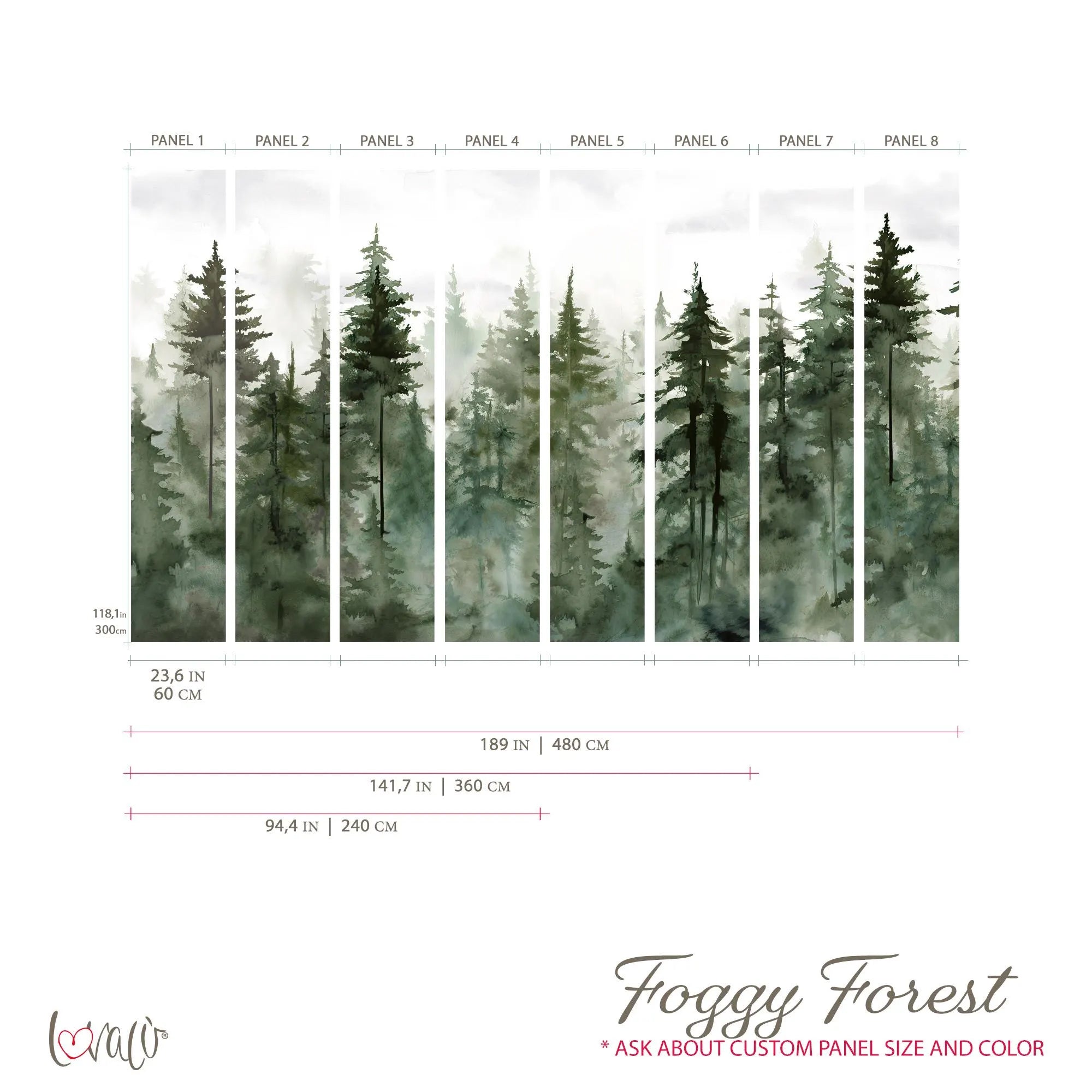 MURALES - FOGGY FOREST