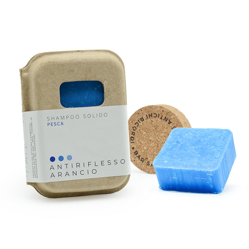 SHAMPOO SOLIDO ANTI ARANCIO ALLA PESCA CON BAR SAVER IN SUGHERO
