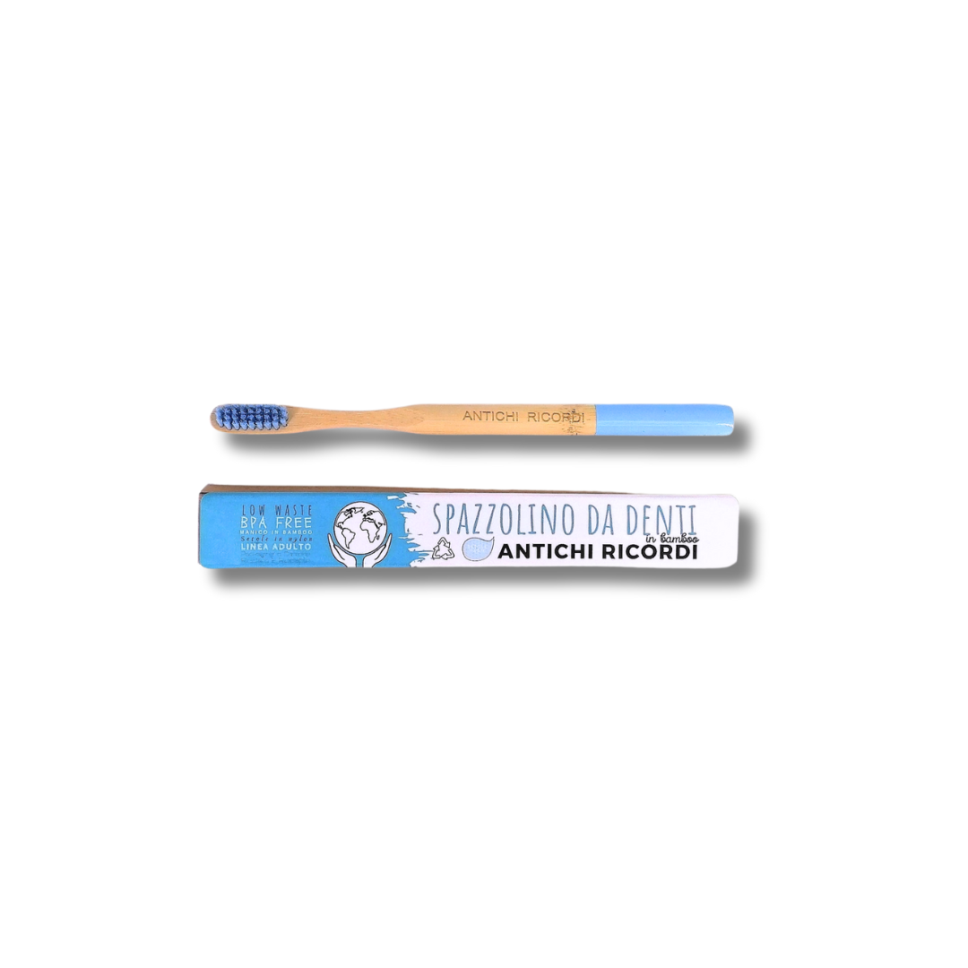 SPAZZOLINO "ADULTI" IN BAMBOO  AZZURRO