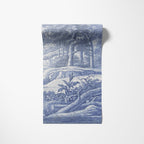 Capri Landscape Blue Vintage Wall Mural