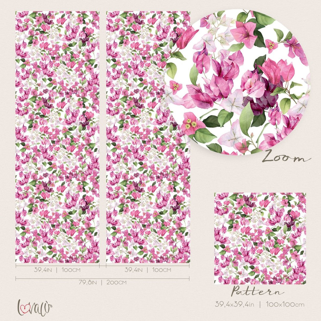 Wallpaper - Botanical bougainvillea PANAREA